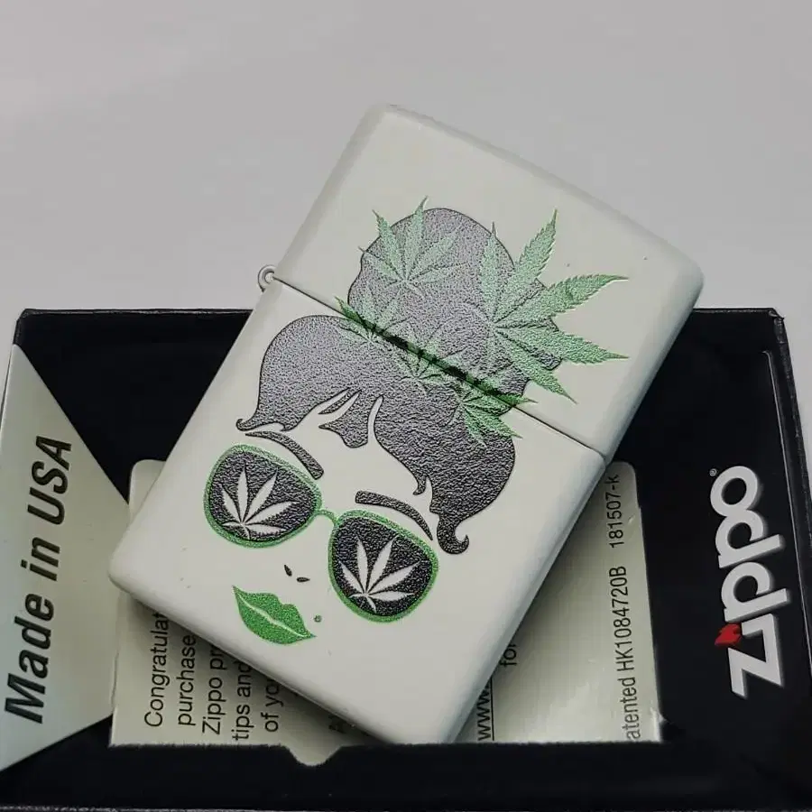 미개봉 정품 49837 CANNIBIS DESIGN 새 지포라이터