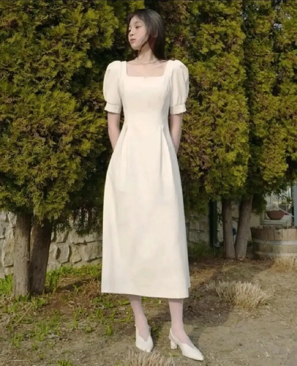 플로움 Rose Vine Dress Long크림 XS 롱원피스