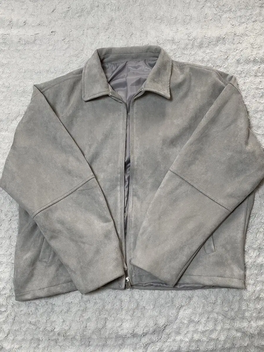 Irony Porno Cruelty-Free Alpha Suede Jacket Gray M