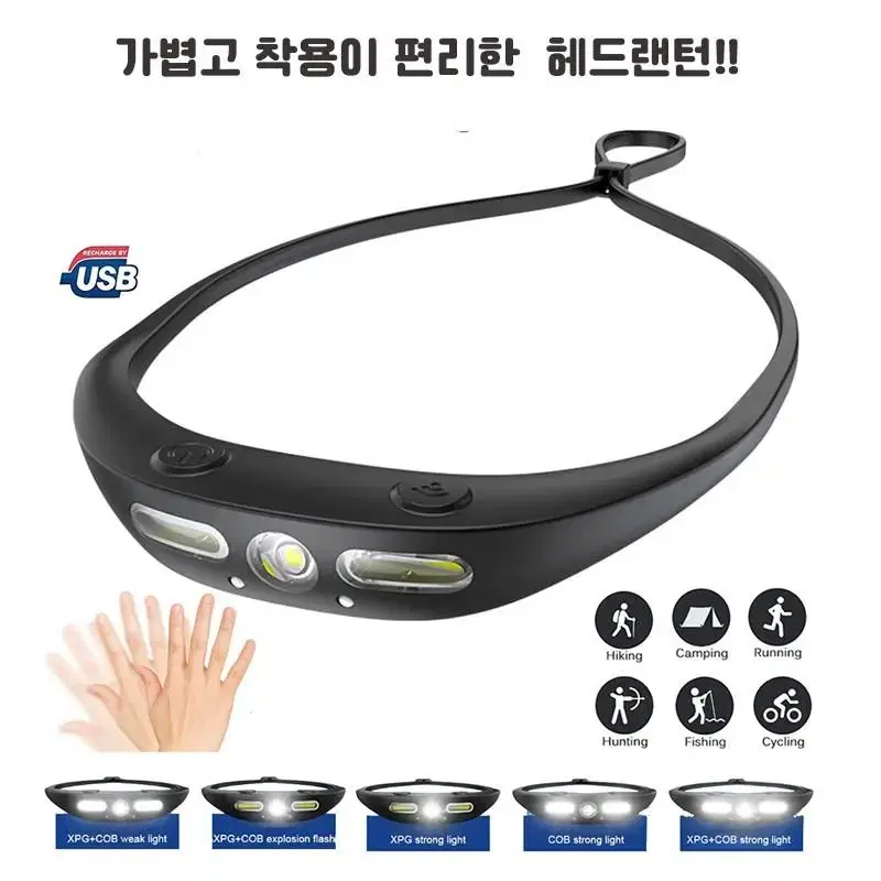 LED 헤드라이트 센서 캠핑