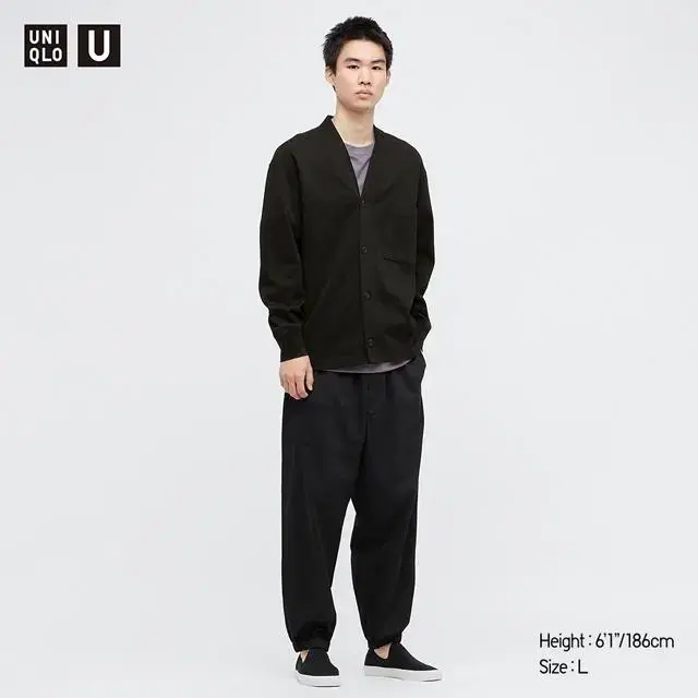 [BLACK] 유니클로 르메르 와이드피트조거팬츠 Uniqlo U