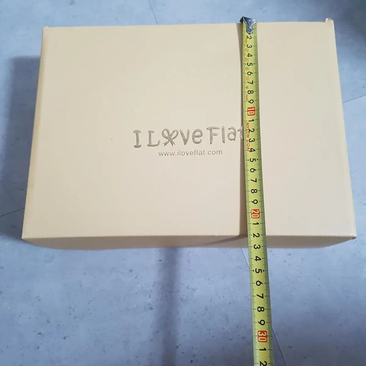 I LOVE Flat 신발 상자 빈 박스  30x22x10