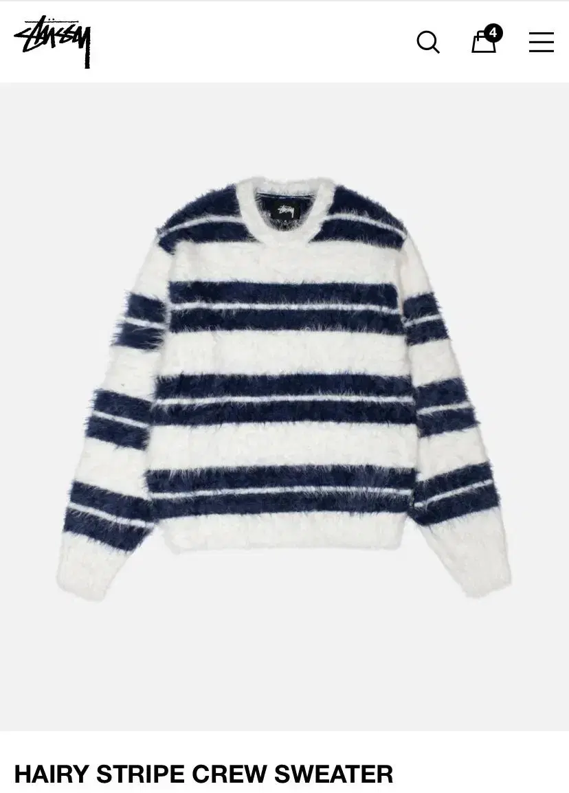 @Stussy Official Store New Product @Stussy Striped Crew Sweater