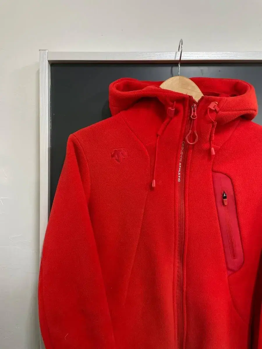 [M] DESCENTE Fleece Small Logo Hooded Zip-Up