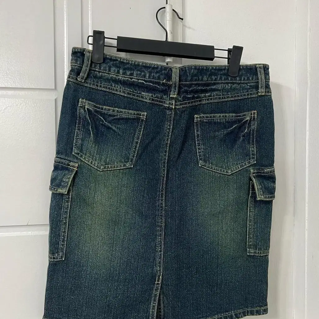 Denim washing pocket skirt -빈티지 스커트