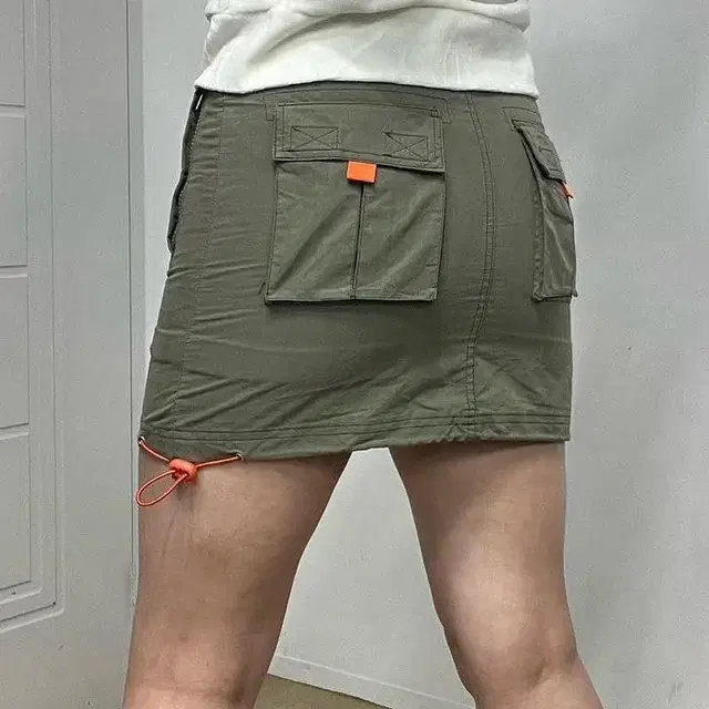 Khaki detail mini skirt- 빈티지 카키카고스커트