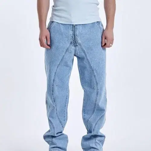 51퍼센트 Tunnel Lining trouser 라이트블루