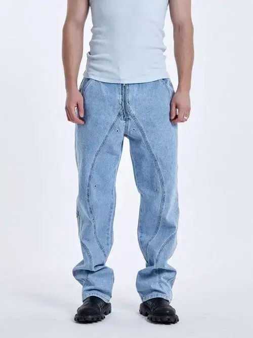 51퍼센트 Tunnel Lining trouser 라이트블루