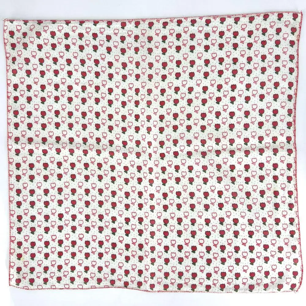 JPN Flower Pattern Handkerchief Scarf Petite Square Cotton Cotton Vintage (19509)