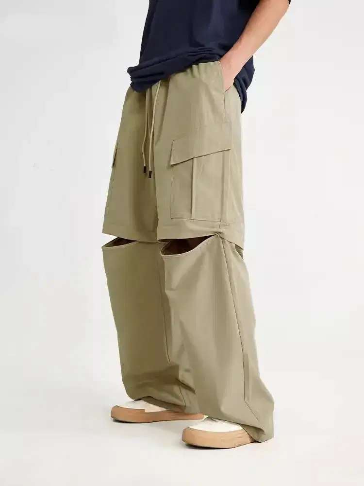 Cargo Pants Detachable Amekazi Outdoor Wide Leg Pants