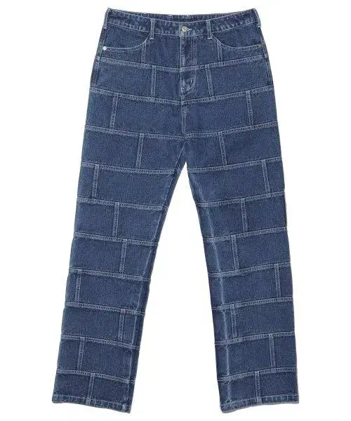 (L)No Manual Brick Denim Pants