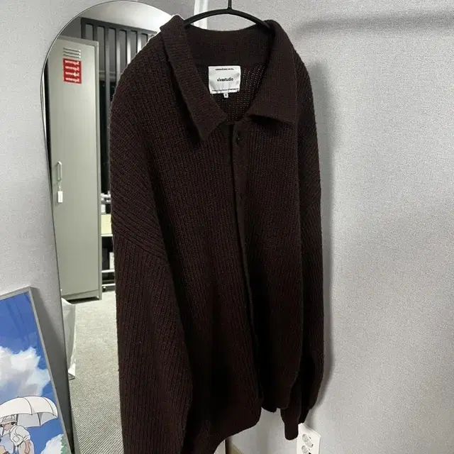 비바스튜디오 COLLAR BUTTON CARDIGAN [Brown]