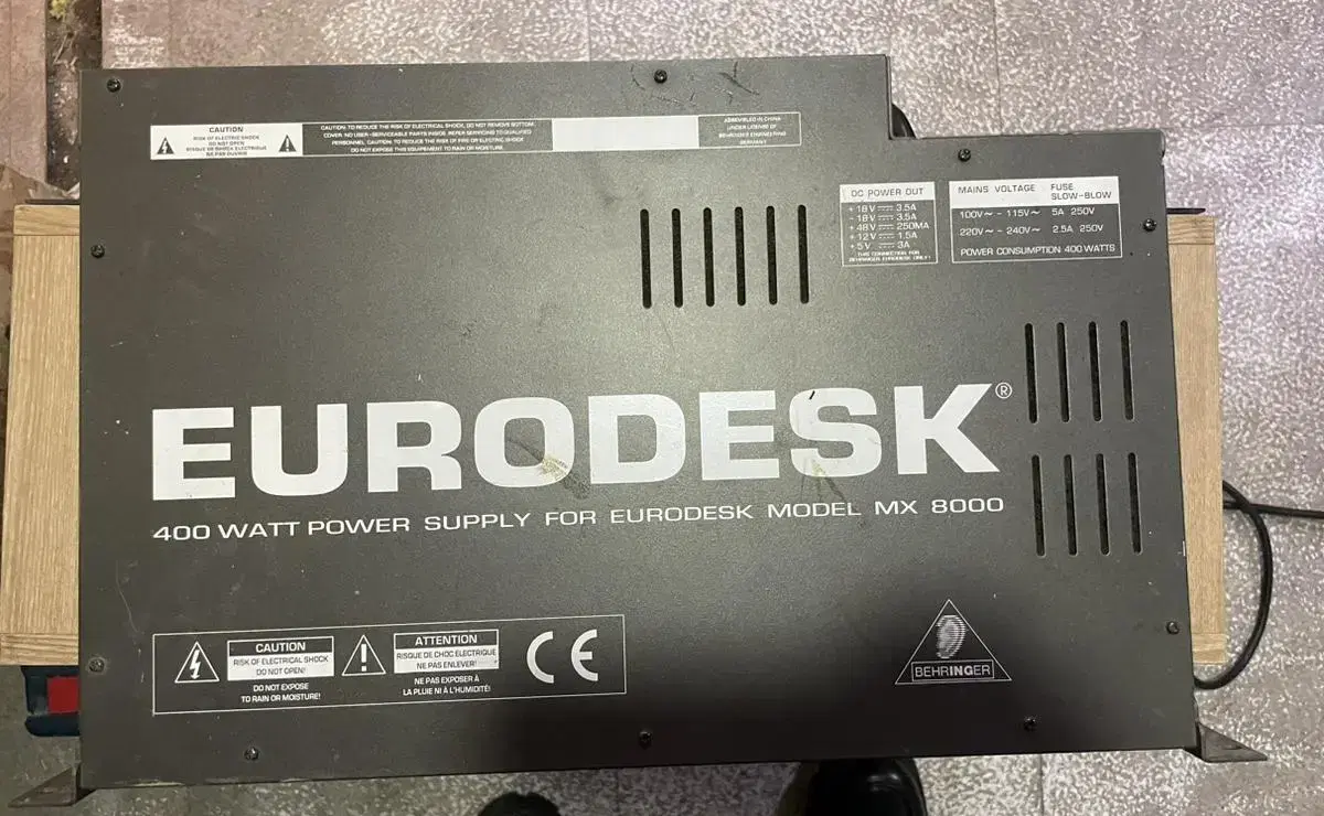 Behringer eurodesk 400w mx8000 파워서플라이