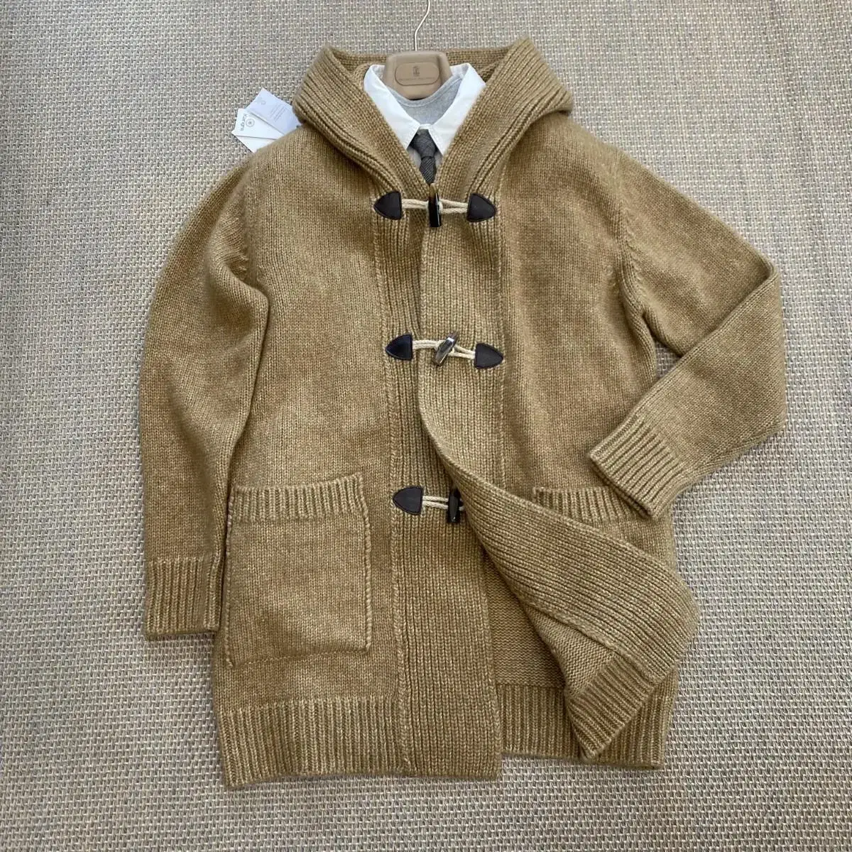 Kangra Italian finest alpaca wool duffel coat knit sweater coat