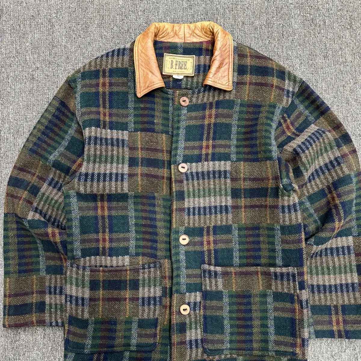 [M] 90s M 줄리안 비프리 체크 울 헌팅 자켓 made in USA