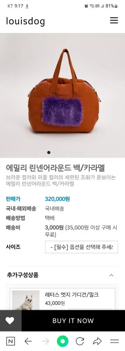 루이독 에밀리 어라운드백 오늘만 가격 내립니다