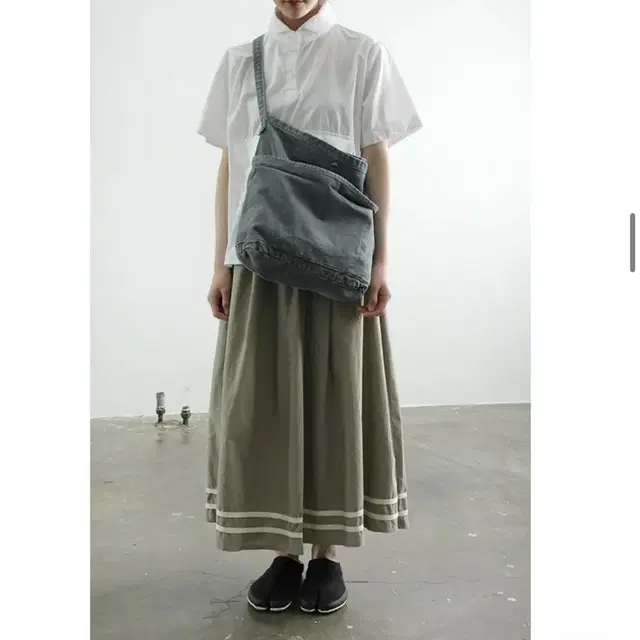 로컬맨션 스커트/ cotton tape long skirt