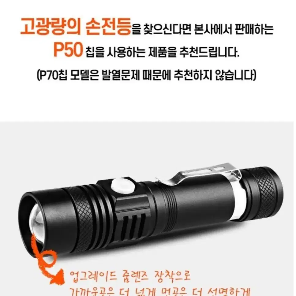 초강력 LED 손전등 후레쉬 랜턴