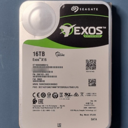 시게이트 Exos X16 16TB 16테라 SATA HDD