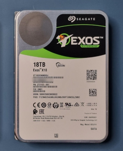 시게이트 Exos X18 18TB 18테라 SATA HDD