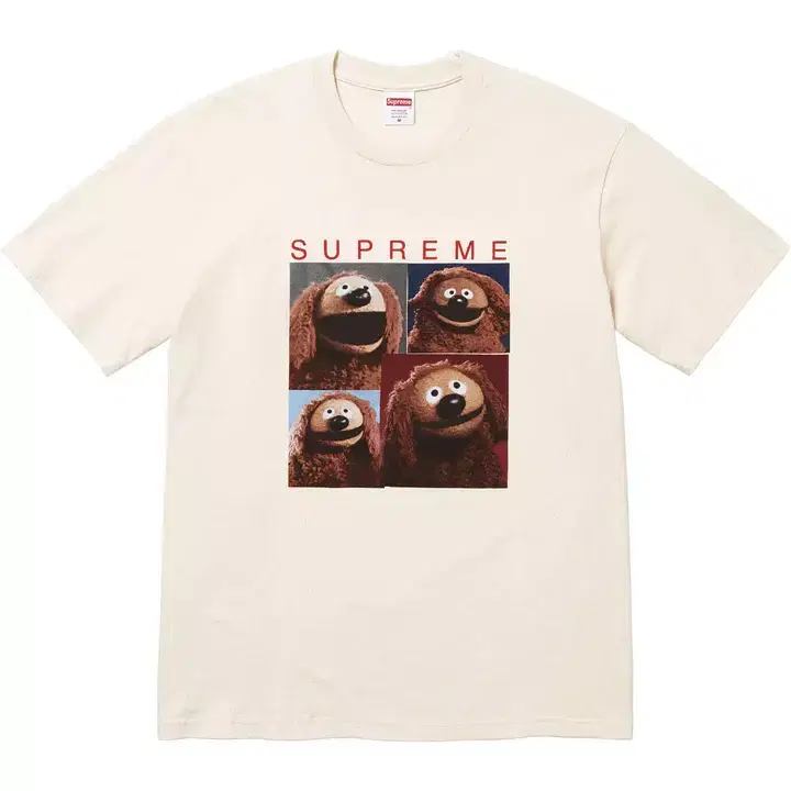 정품 S,M,L,XL,XXL 슈프림 롤프 티셔츠 SS24 Rowlf