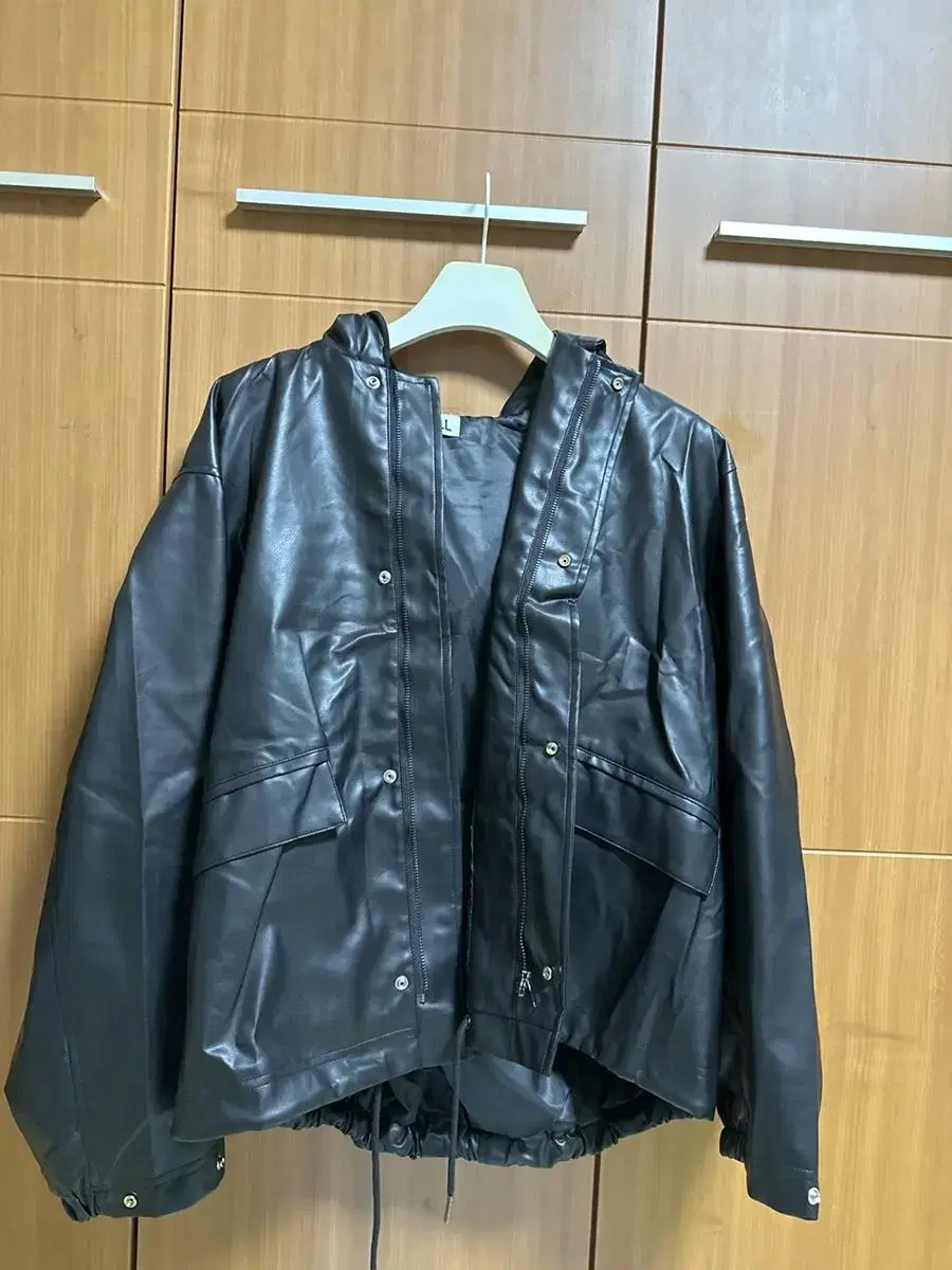 Minimalist Hooded Over Leather Jacket Rider Leather Jacket Hooded Jacket