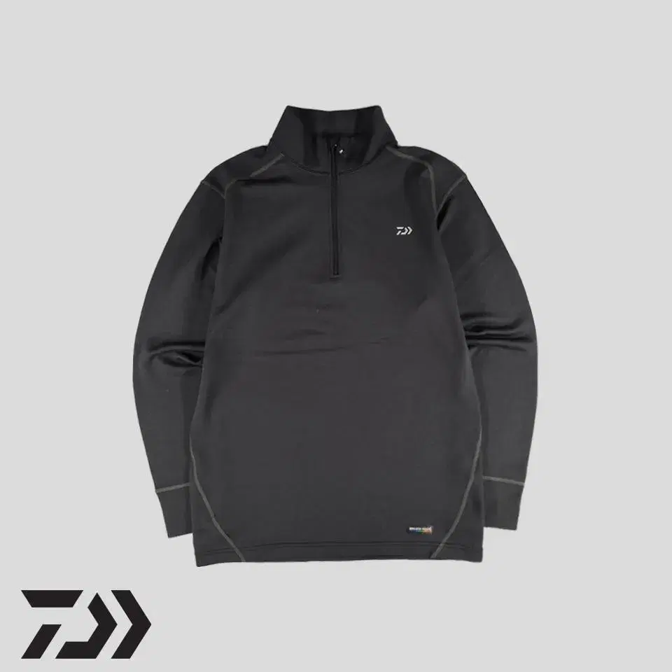 DAIWA Daiwa Black Reflective Scotch Printed Logo Half Zip Poly