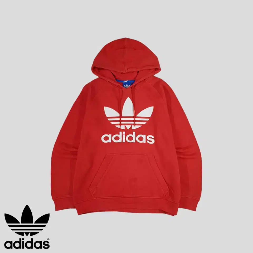 adidas JP Pigmented Tread White Trefoil Big Print Brushed Sweatshirt Hoodie