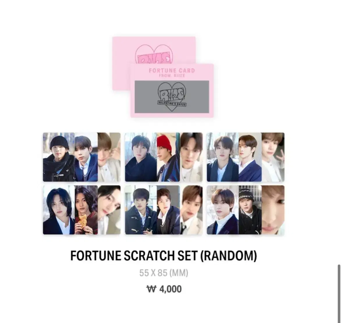 Rize Valentine's Day Fortune Photocard buncheol tarot eunseok sungchan wonbin sohee andton