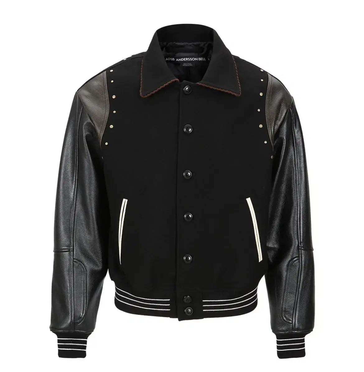 LUSTER Wool & Leather Varsity Jacket