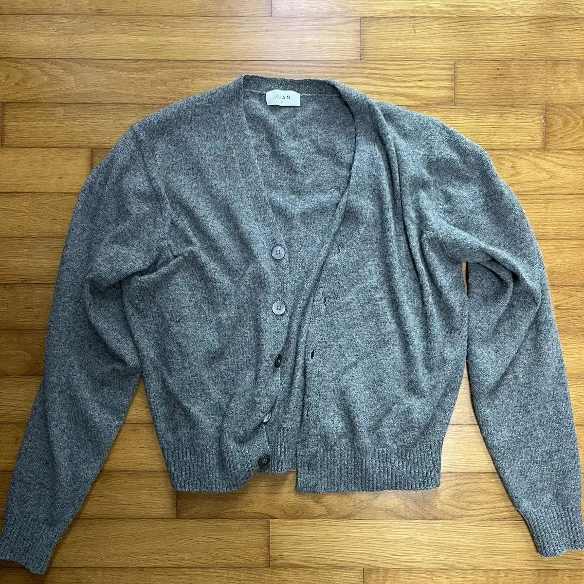 Zuu Mohair and Alpaca Cardigan Deep Grey M