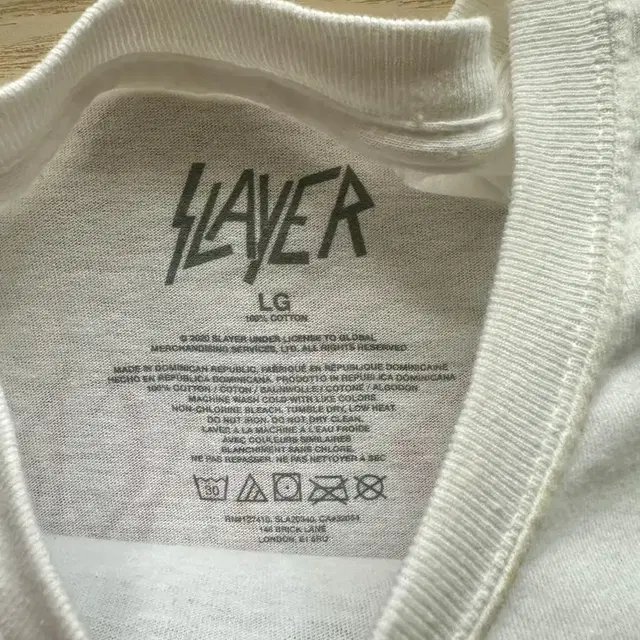 Slayer 오리지널 투어 티셔츠 L 105 팝나다