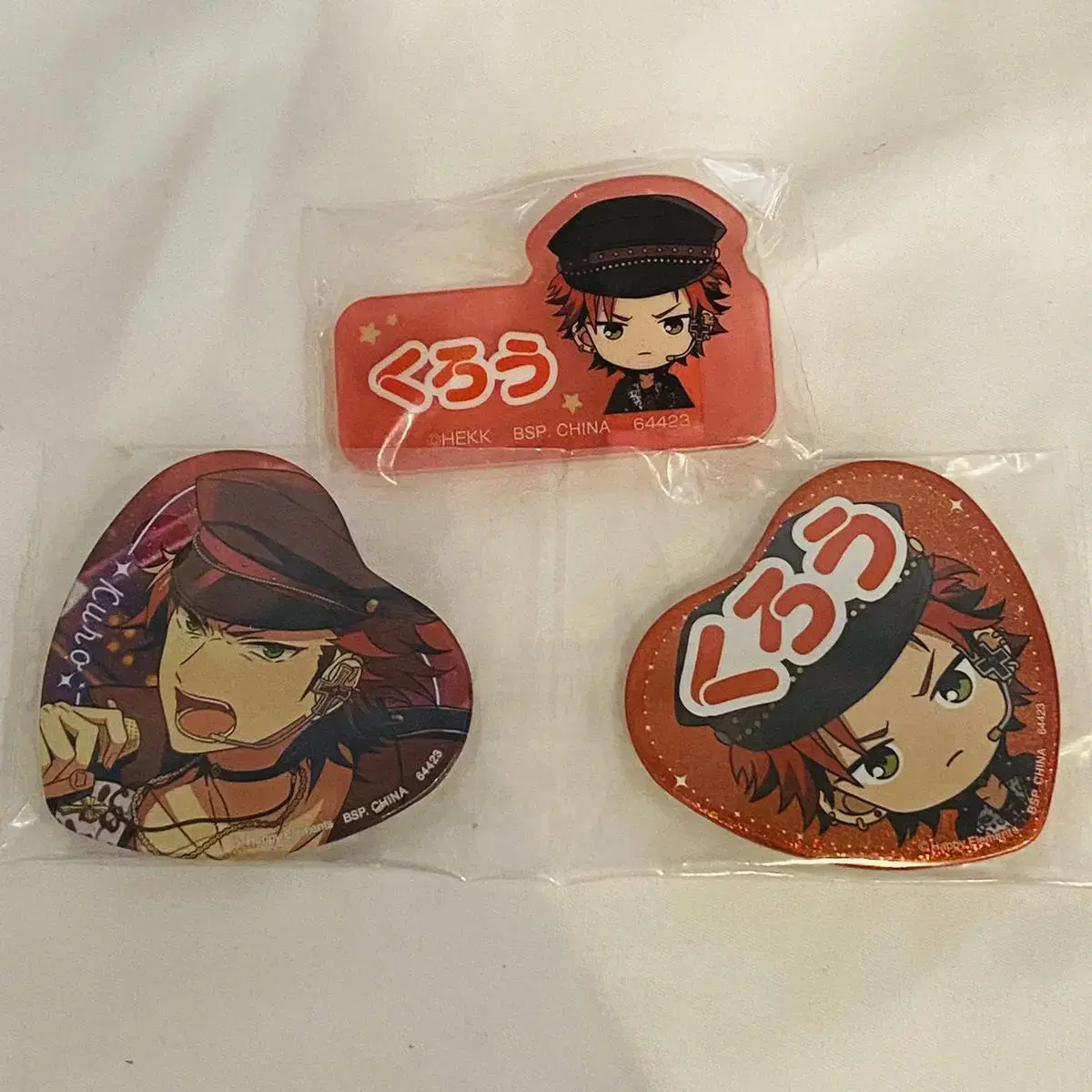 Anstar Ichibankuji Memories Memorial Clip Can Badge Kuro