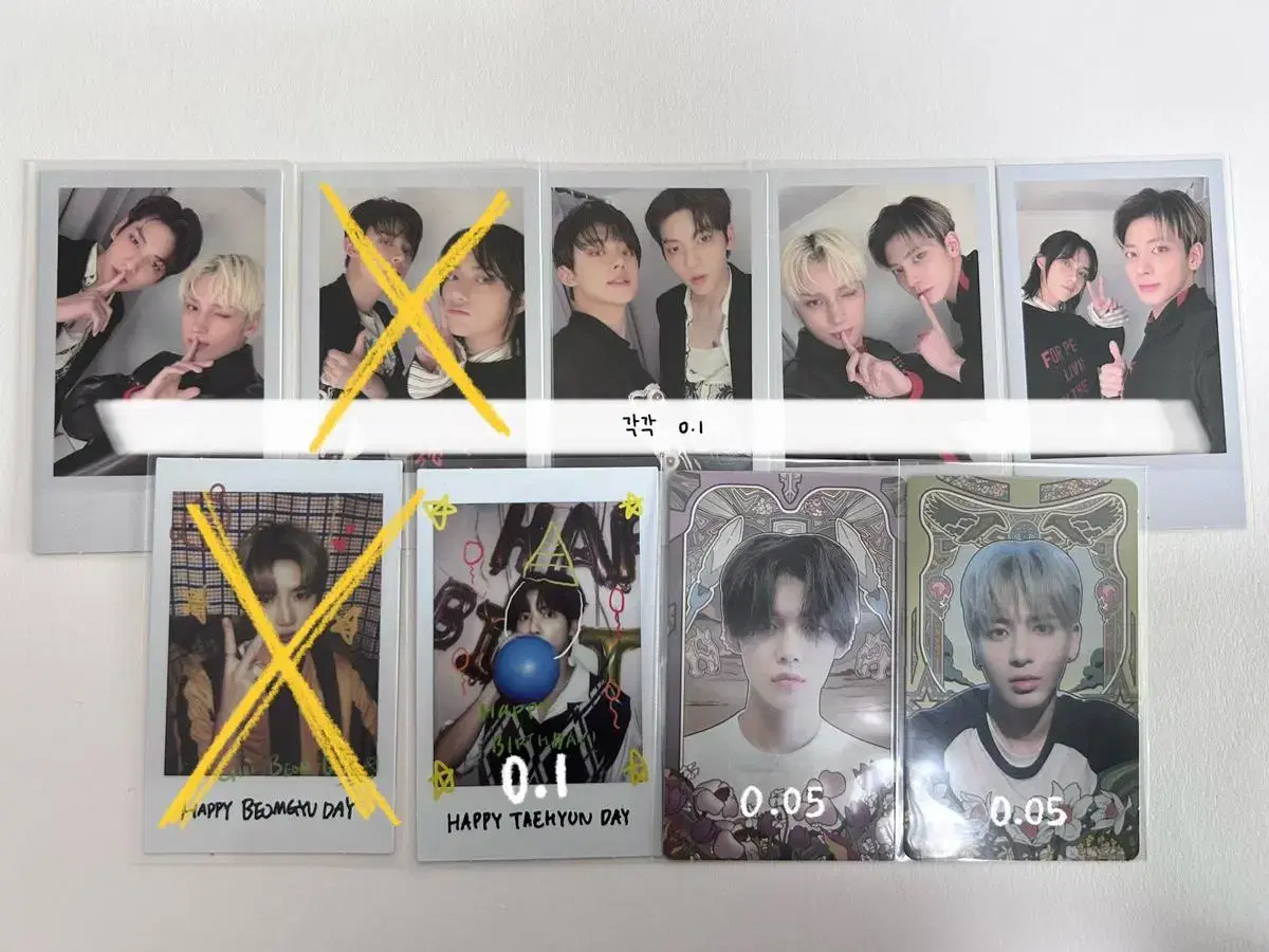 TXT Deco Kit1 photocard pola sell yeonjun soobin beomgyu taehyun hueningkai