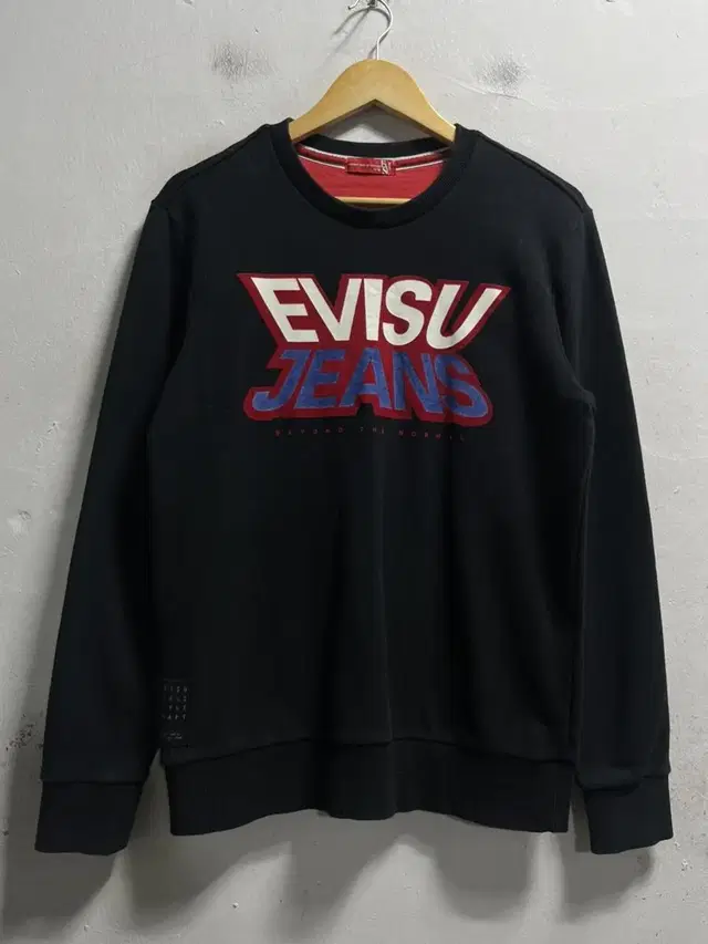 95 EVISU 빅로고 프린팅 레트로 스웻 맨투맨 정품