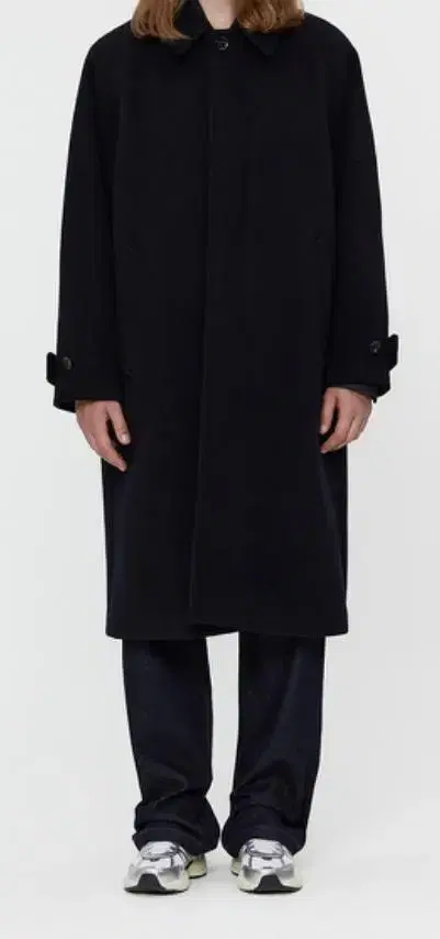 [Ilkorso] Minimal Balmacan Coat Navy XL