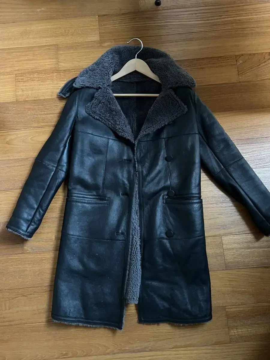 Time Women's Leather Long Coat