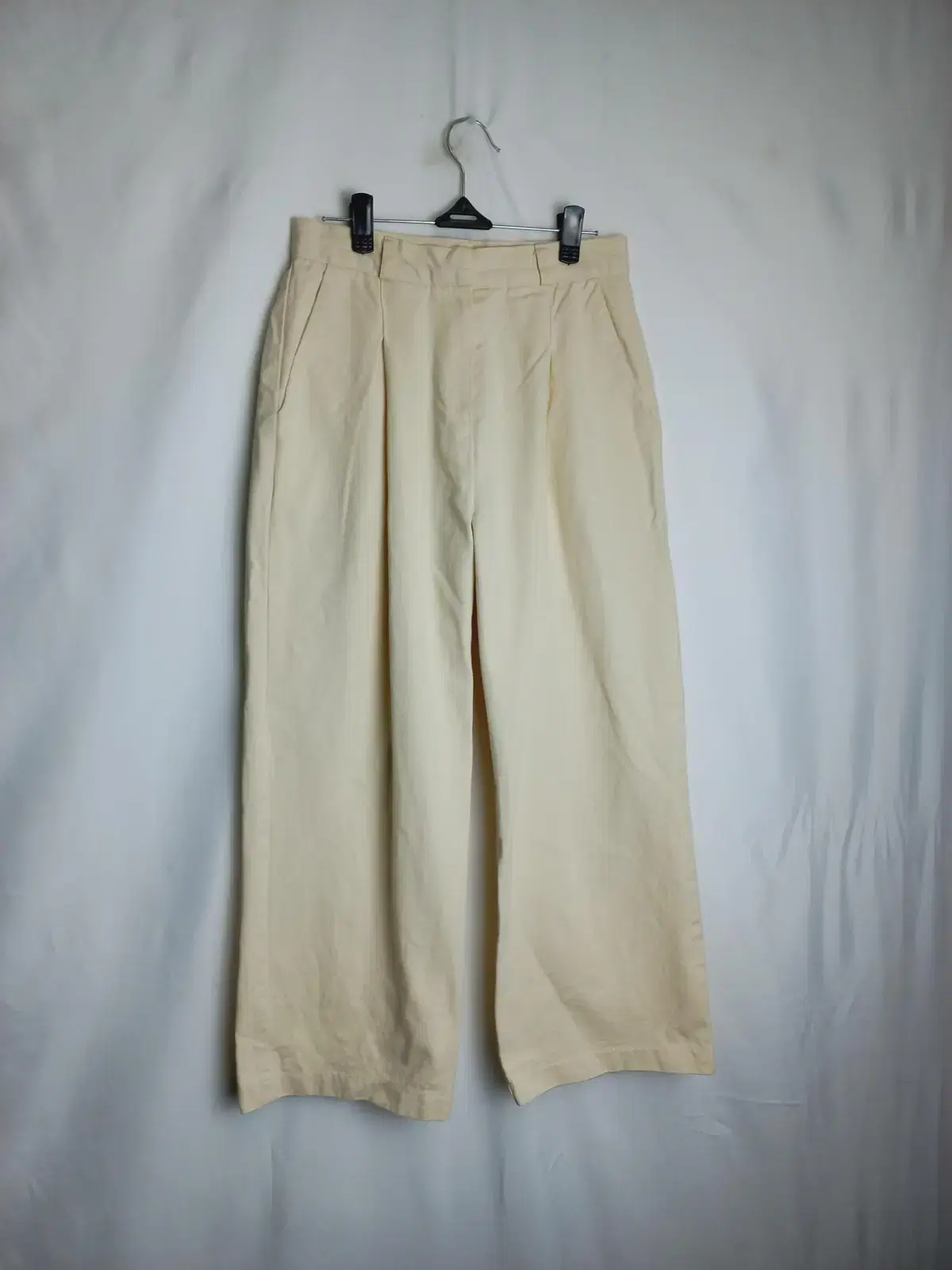 SUNNY LIKE Beige Cotton Wide-leg Pants(23)