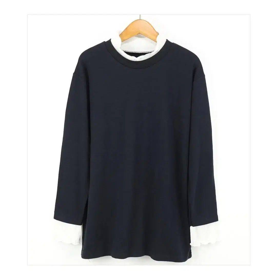 (new)(in san) rodizé frill round long tee/big size