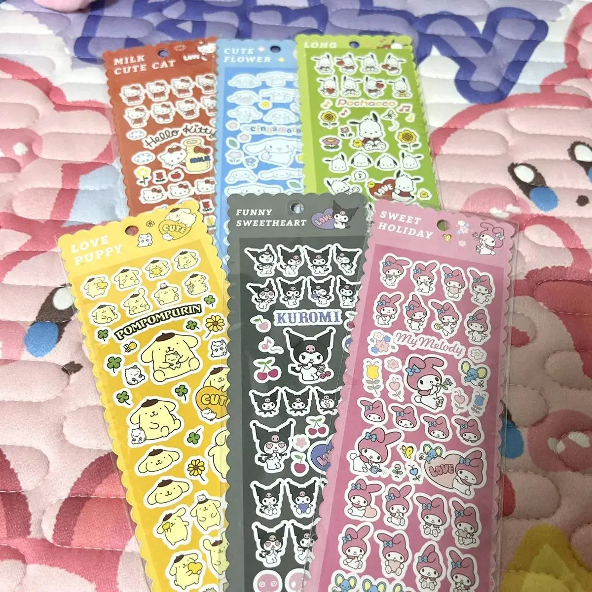 Sanrio Character Stickers, Kitty/Shinamoroll/Kuromi/Pochaco/Pompompurin/My Melody