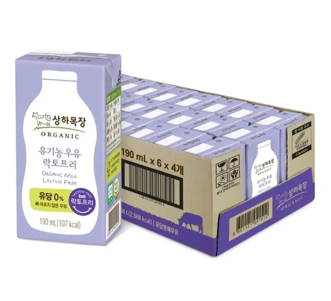 상하목장 유기농 우유 락토프리 190ml 24팩