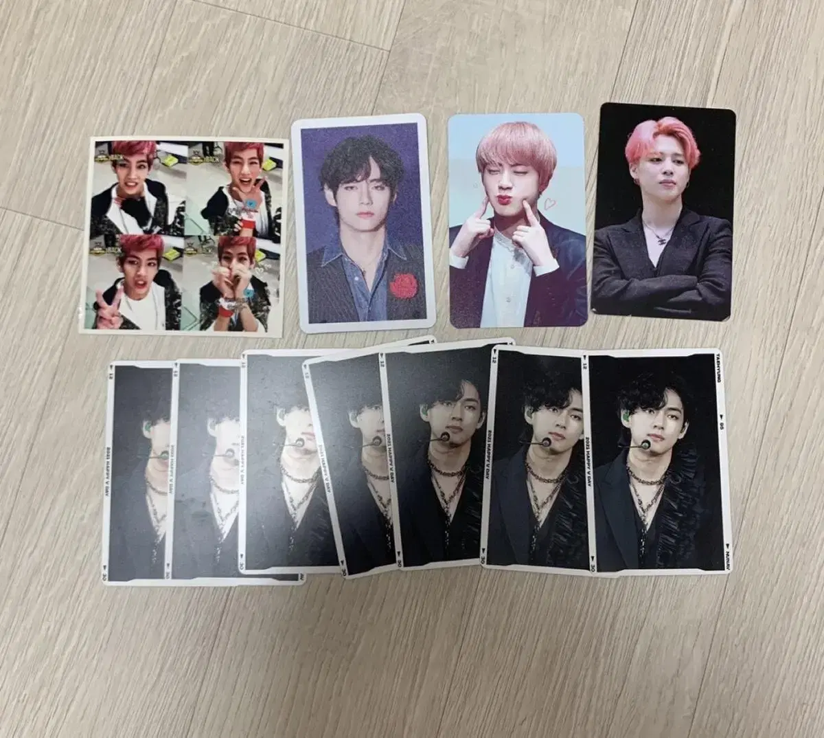 bangtan photocard sticker unofficial goods bulk v photocard