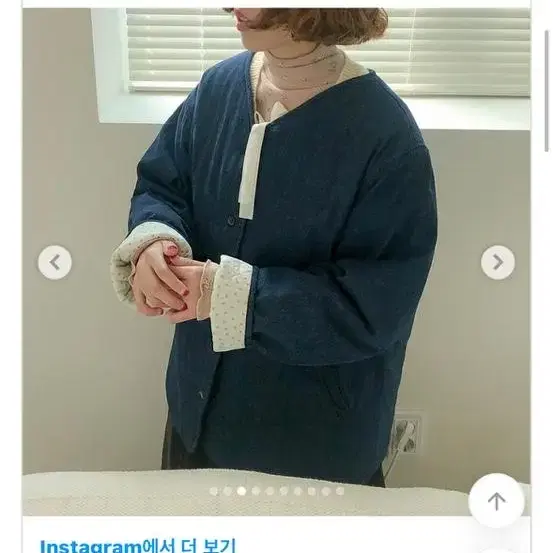 에이블리 네오랑 데님 꽃 패딩