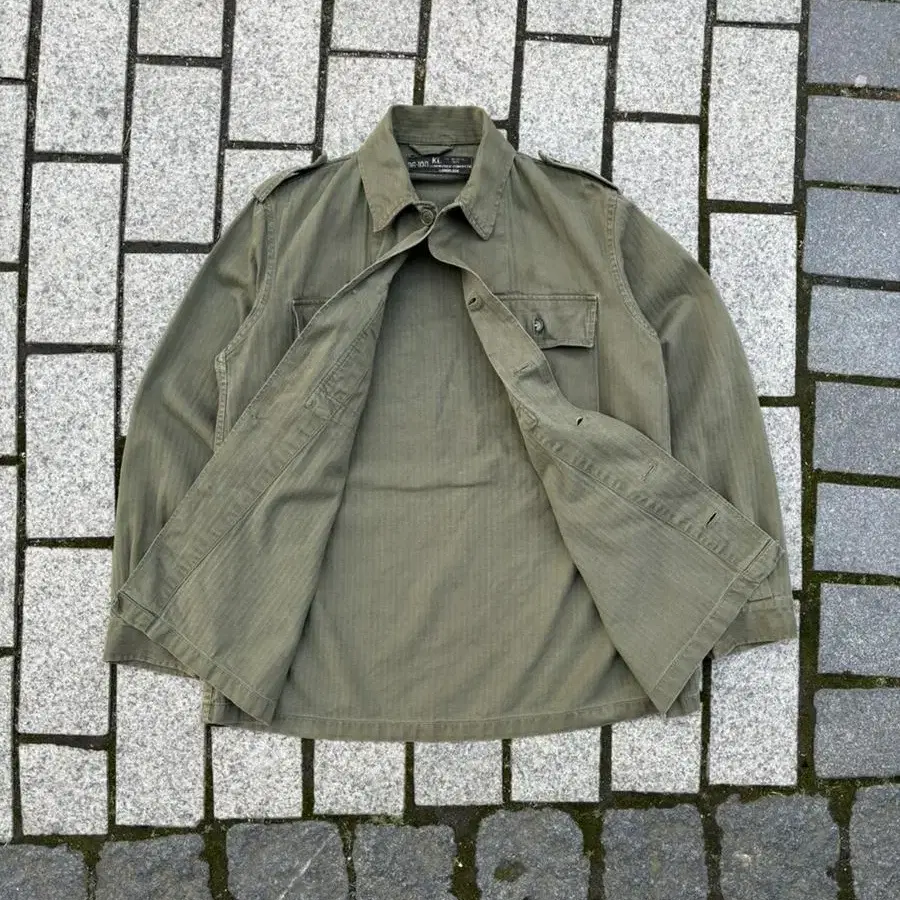 70s Dutch Army HBT 헤링본 셔츠