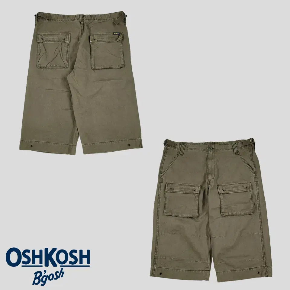 OSHKOSH 오시코시 피그먼트 카키 카고포켓 사이드신치 스트릿 뒷밴딩