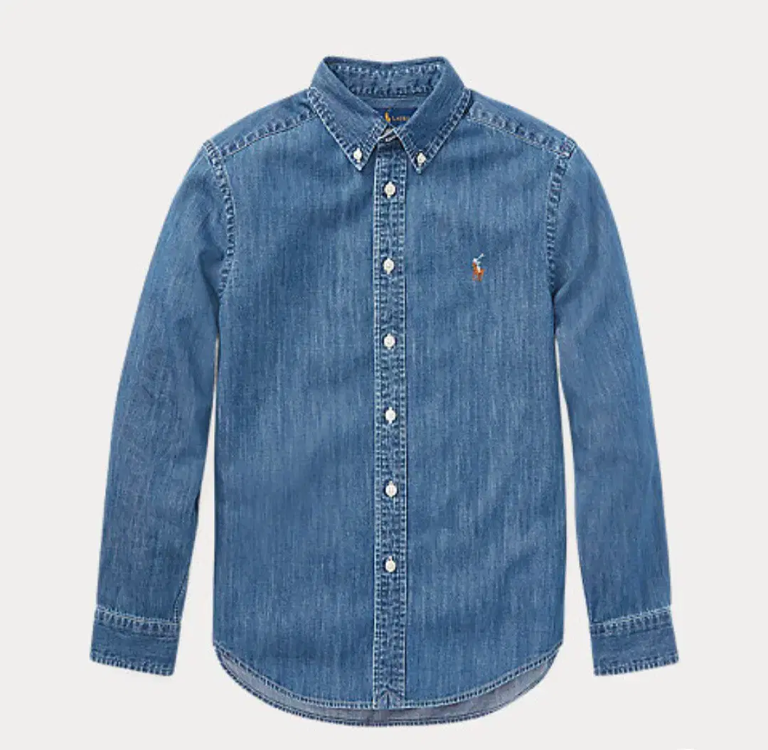 Polo Boys' Chambray Denim Shirt Jin Blue XL