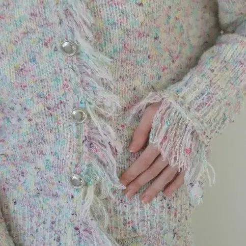 시눈 Sinoon MOUSSE CARDIGAN candy