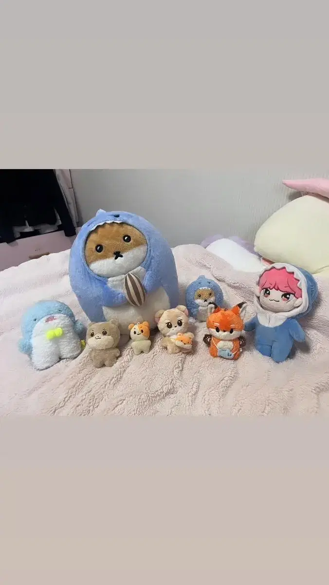 팝니다!!! 몬스타엑스 기현 인형 햄슥이 여우켠 햄상슥 상어 탓똔