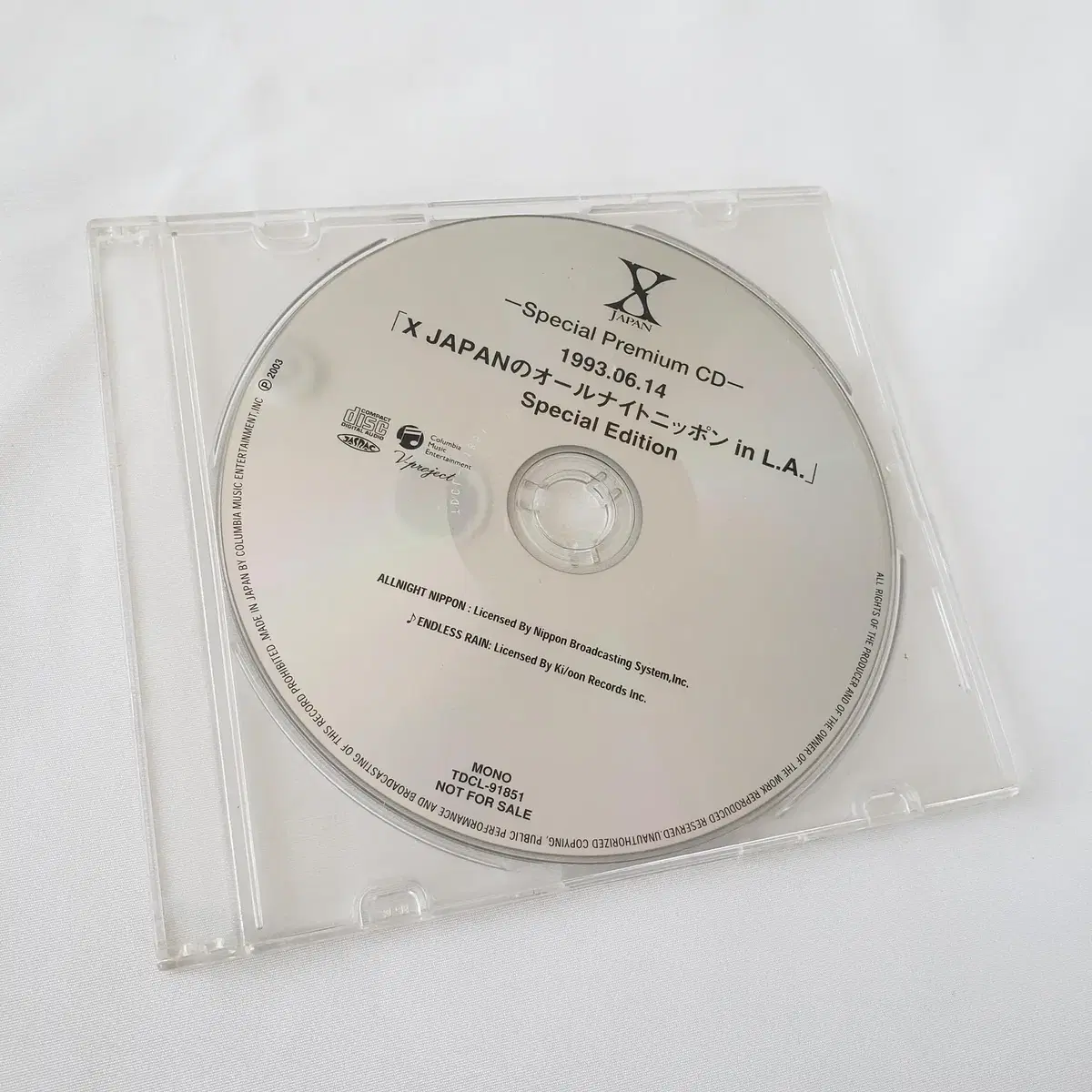 X-JAPAN의 올나이트 일본 in LA 비X품 레어반 CD