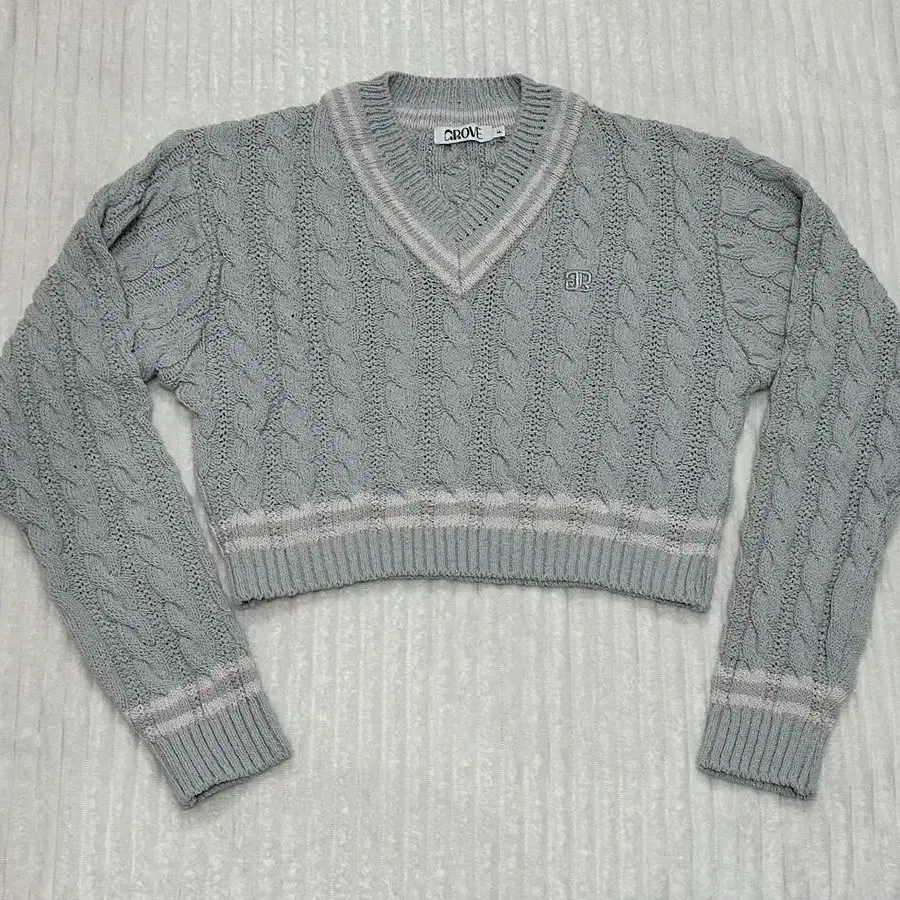 그로브 GROVE ELISE KNIT - LIGHT GRAY / PINK